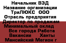 Начальник ВЭД › Название организации ­ ТриЛЮКС, ООО › Отрасль предприятия ­ Директор по продажам › Минимальный оклад ­ 1 - Все города Работа » Вакансии   . Ханты-Мансийский,Мегион г.